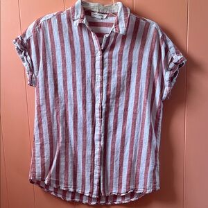 Beachlunchlounge Striped Red and White Women’s Shirt